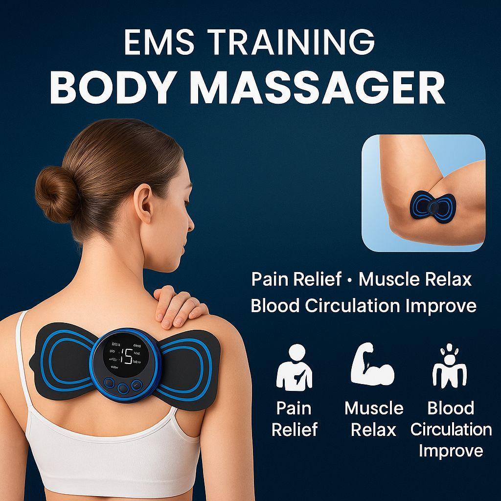 Butterfly EMS Massager Black Portable Rechargeable