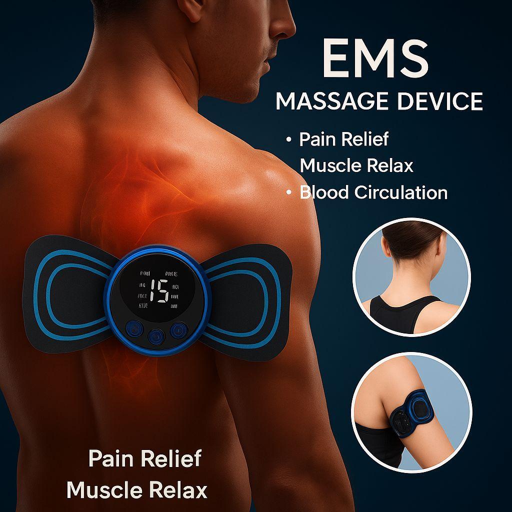 Butterfly EMS Massager Black Portable Rechargeable