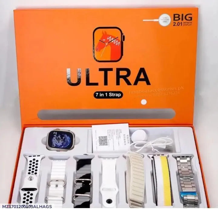 Ultra Smart Watch with 7 Straps for Men