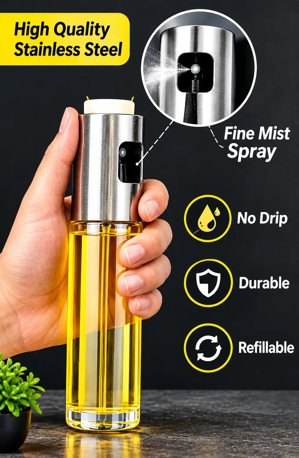 Refillable Oil Mister Sprayer