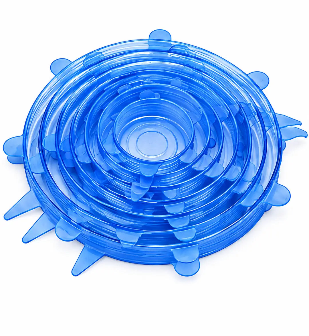 6 Pcs Kitchen Silicone Stretch Lids – Reusable Food Covers